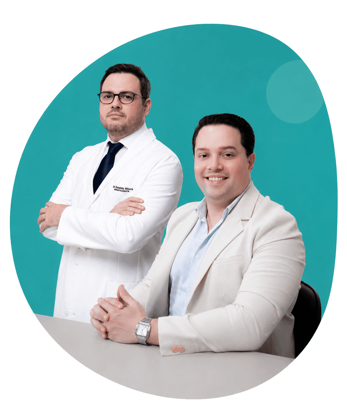 Dr. Jorge Medeiros e Dr. Ronaldo Moura, médicos dermatologistas